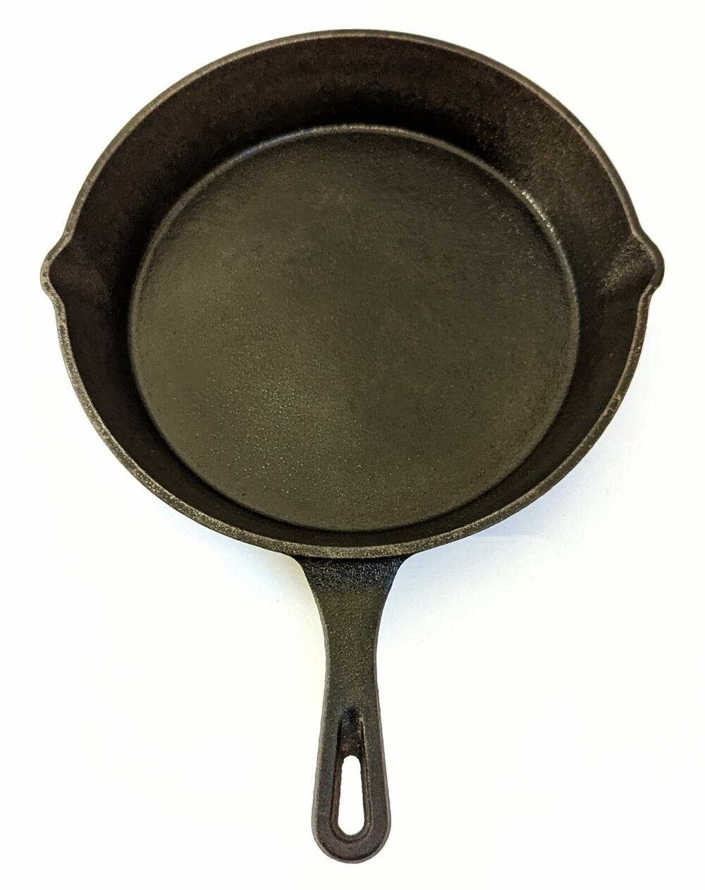 VINTAGE UNBRANDED 10" CAST IRON SKILLET DOUBLE POUR
